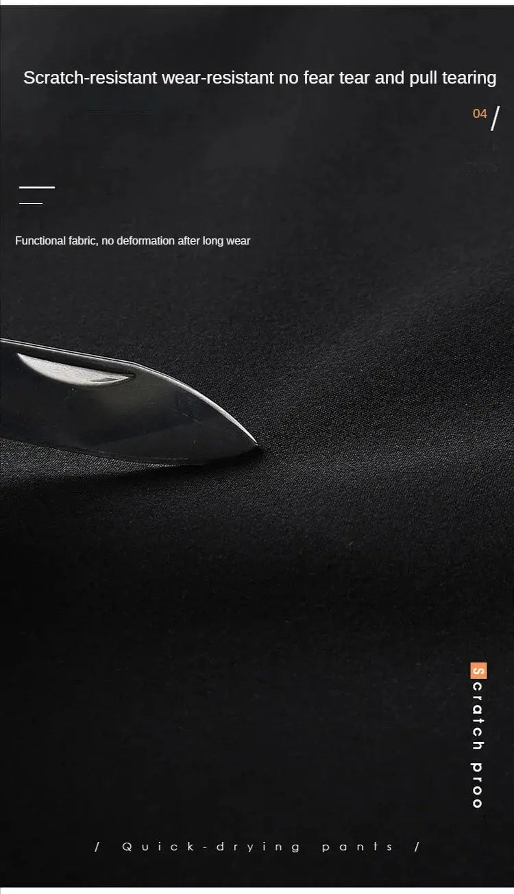 Ice Silk Men's Summer Pants Elastic Waist Straight Leg Trouser Male Quick Dry Big Size Large Plus Stretch 6XL 7XL Work Outdoor Suncollections