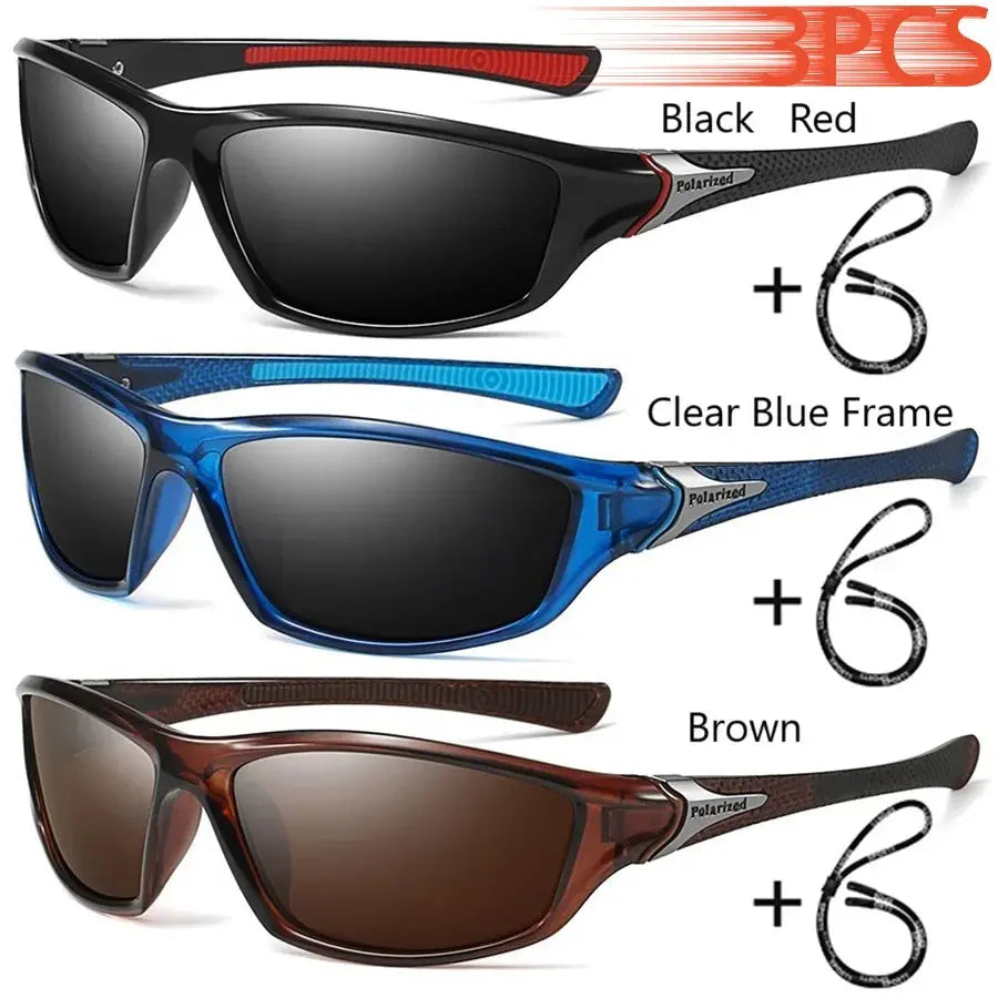 Men And Women Outdoor Sports Polarized Sunglasses With Chain Cycling Climbing Skiing Fishing Vintage Sun Glasses UV400 Eyewear - Suncollections