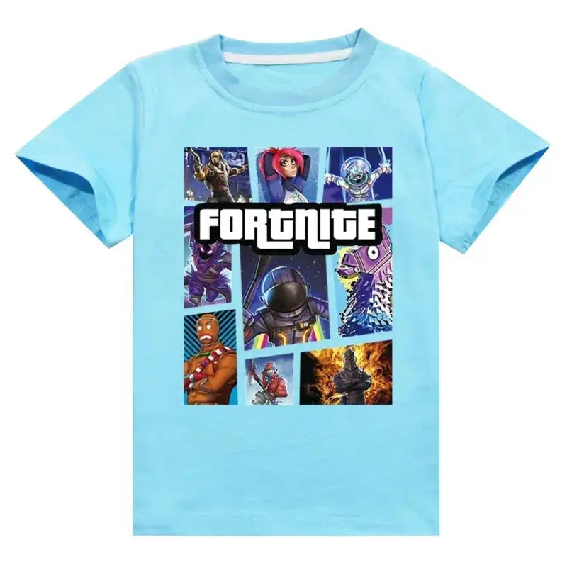 Fortnite T-Shirt Summer Cartoon Children Short Sleeve T-Shirt for Boys Girls Kids TShirt Clothing Print Clothes - Suncollections