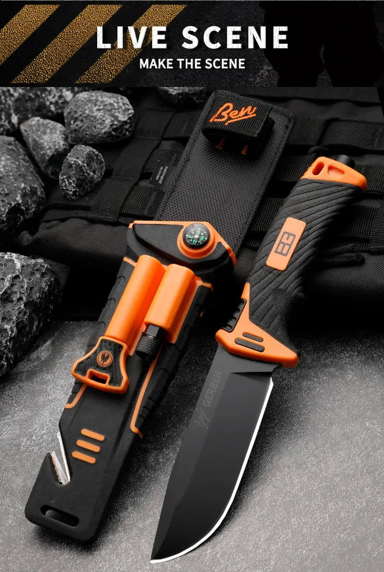 Gb 1500 Fixed Blade Knife Military High Quality Outdoor Camping Hunting Survival - Suncollections