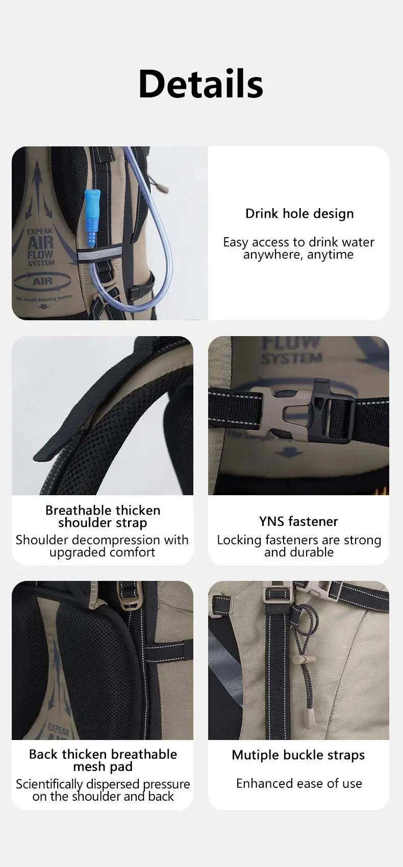 Naturehike 70L Camping Backpack Ergonomic Large Capacity Hiking Bags For Man With Rain Cover Outdoor Travel Trekking Backpacks - Suncollections