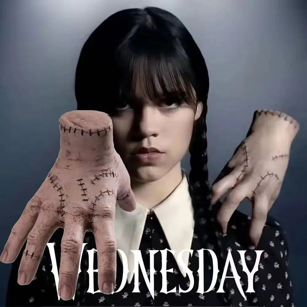 2023New Horror Wednesday Thing Hand Toy From Addams Family Latex Figurine Home Decor Desktop Craft Holiday Party Costume Prop Suncollections