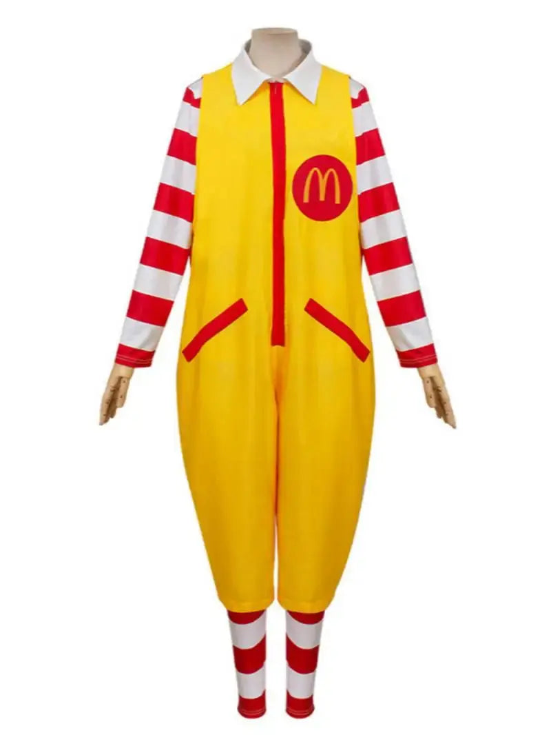 Fast food worker cosplay costume costume costume costume party cosplay clown character welcome Halloween costume Suncollections