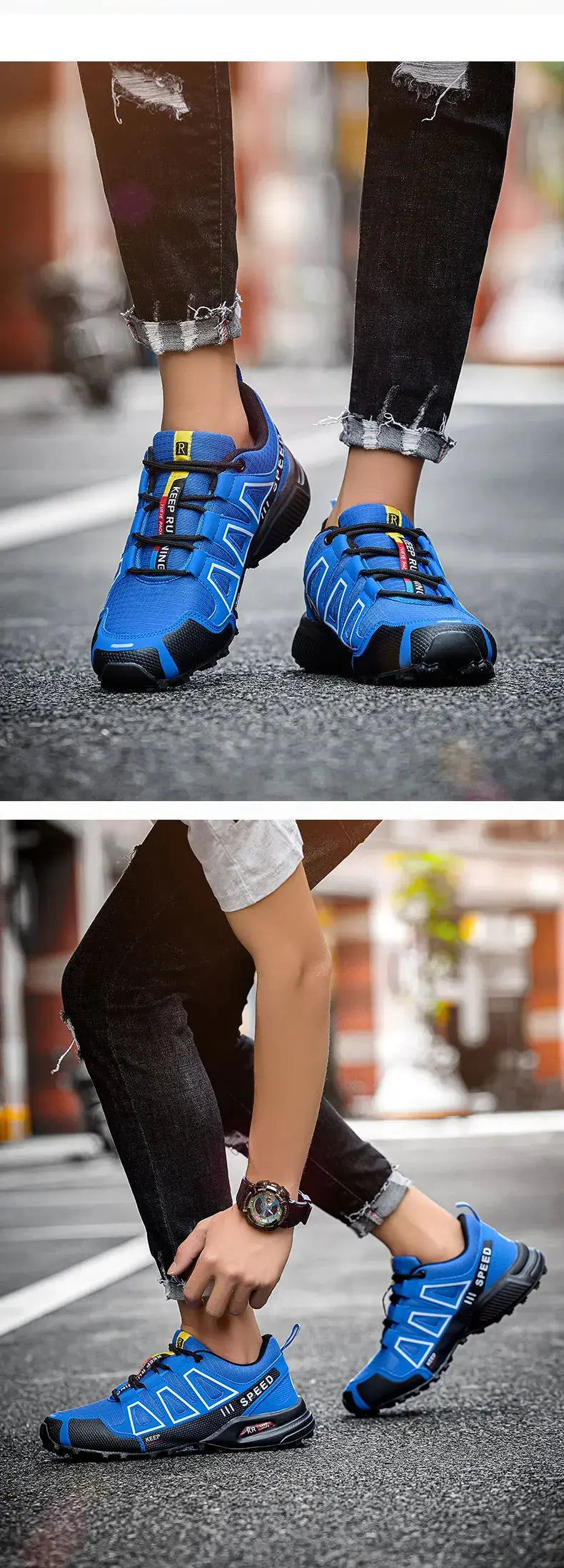 Men‘s Waterproof Hiking Shoes Outdoor Trainers Lace-up Climbing Shoes Women Trekking Sneakers Anti-slip Hunting Tactical Sneaker Suncollections