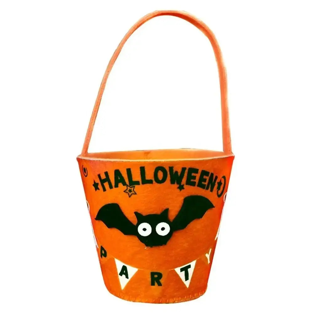 Halloween Theme Candy Bucket Bag Portable Candy Basket Kids Trick or Treat Bucket Halloween Party Decoration Supplies Suncollections