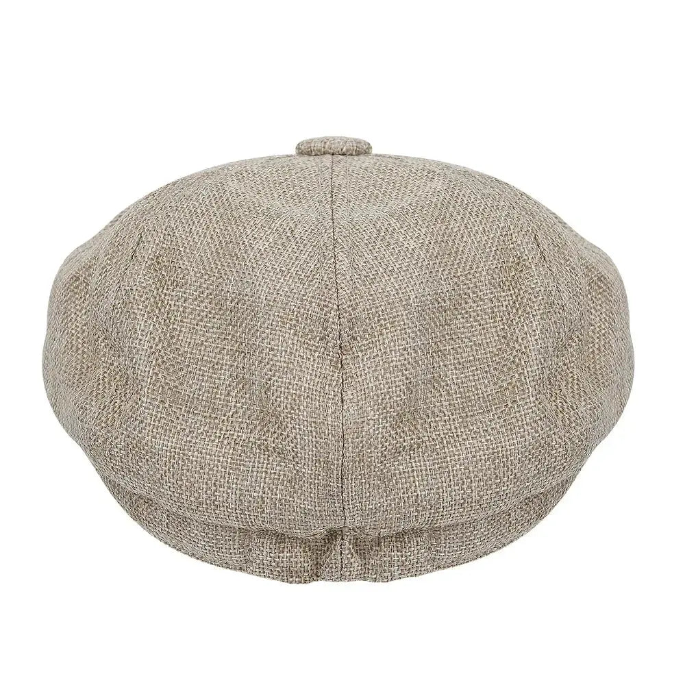 Men Newsboy Hats Peaky Autumn Vintage Herringbone Octagon Cap Women Casual Stripe Berets Gatsby Flat Hat - Suncollections