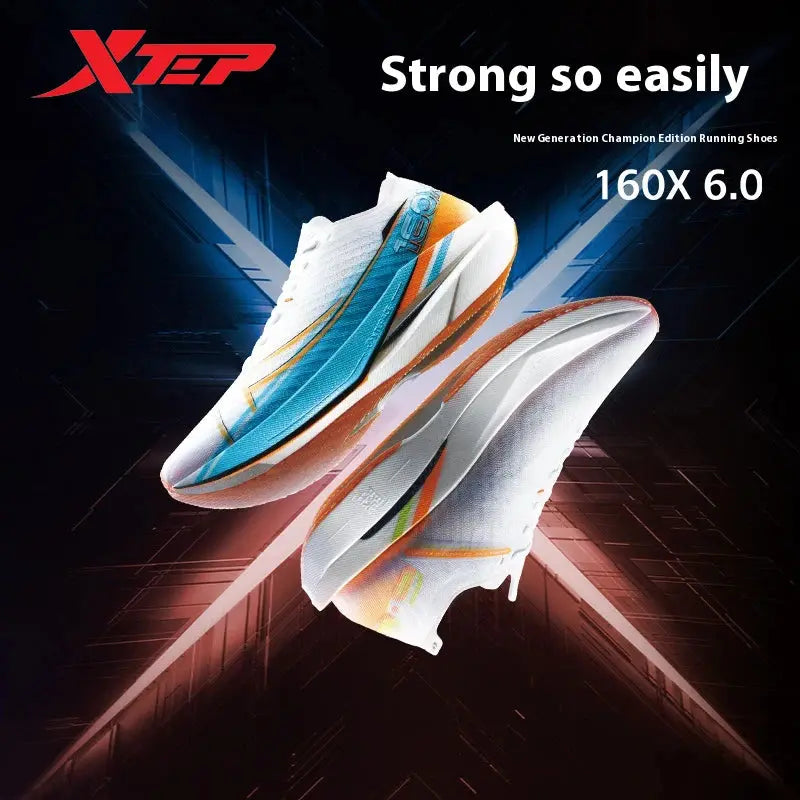 Xtep 160X 6.0 Running Shoes Professional Marathon PB Carbon Plate For Men 2024 Cushioning Shock Absorption Sneakers 976319110057 Suncollections