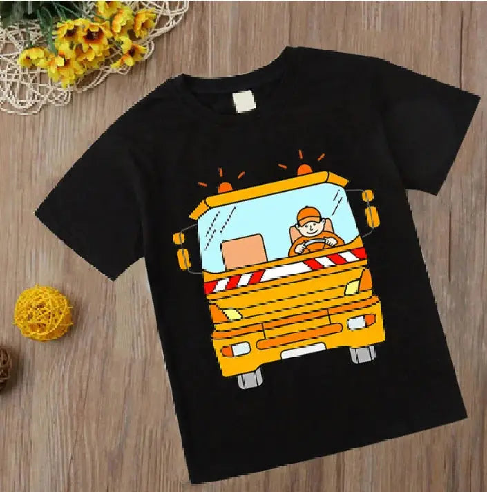 Funny cartoon car tractor T-Shirt Kids - Suncollections