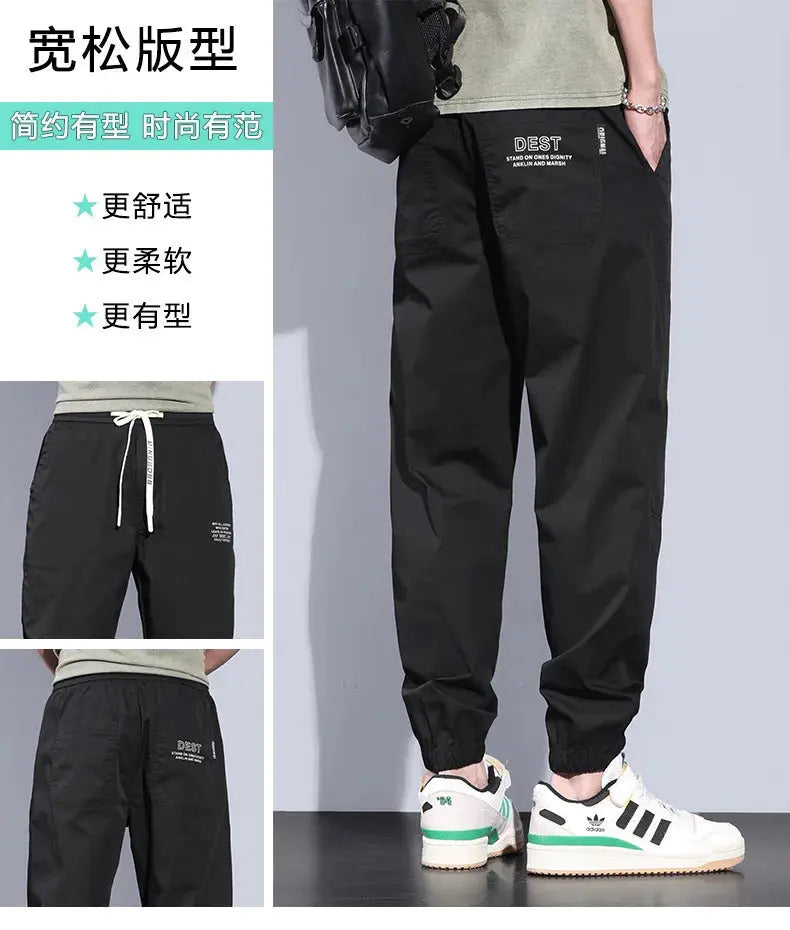 Spring Summer New Style Elastic Waist Casual Pants for Men Suncollections