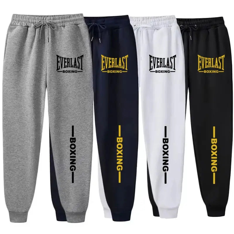 2025 Autumn Winter EVERLAST Printed Running Pants Men Women Outdoor Sports Fitness Pants Jogging Fleece Casual Sports Pants Suncollections