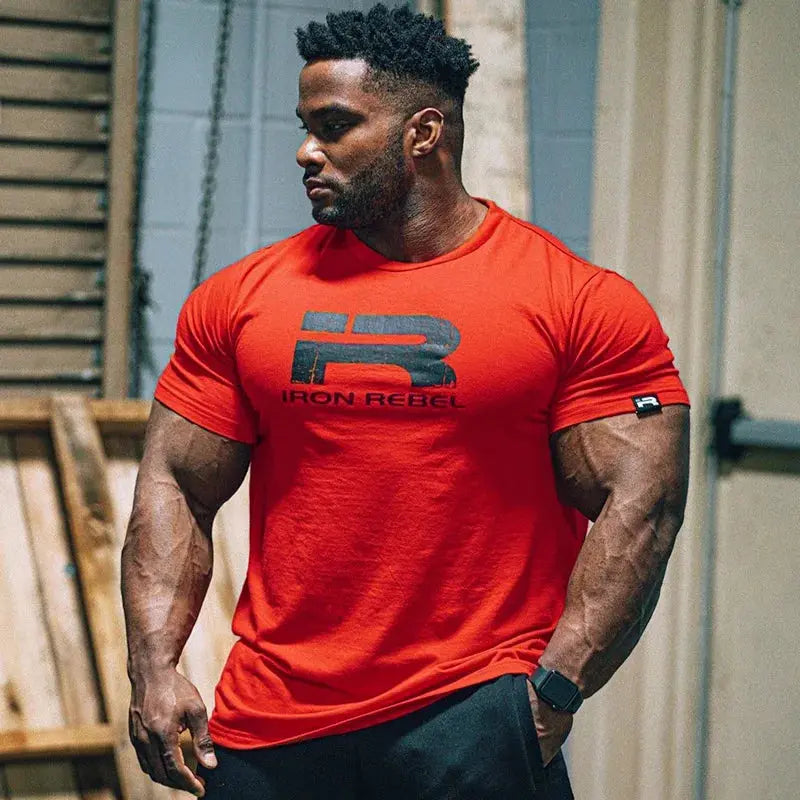 New Sports T-shirt Men's and Women's Loose Round Neck Casual American Printed High Quality Cotton Fitness Jacket Short Sleeve Suncollections