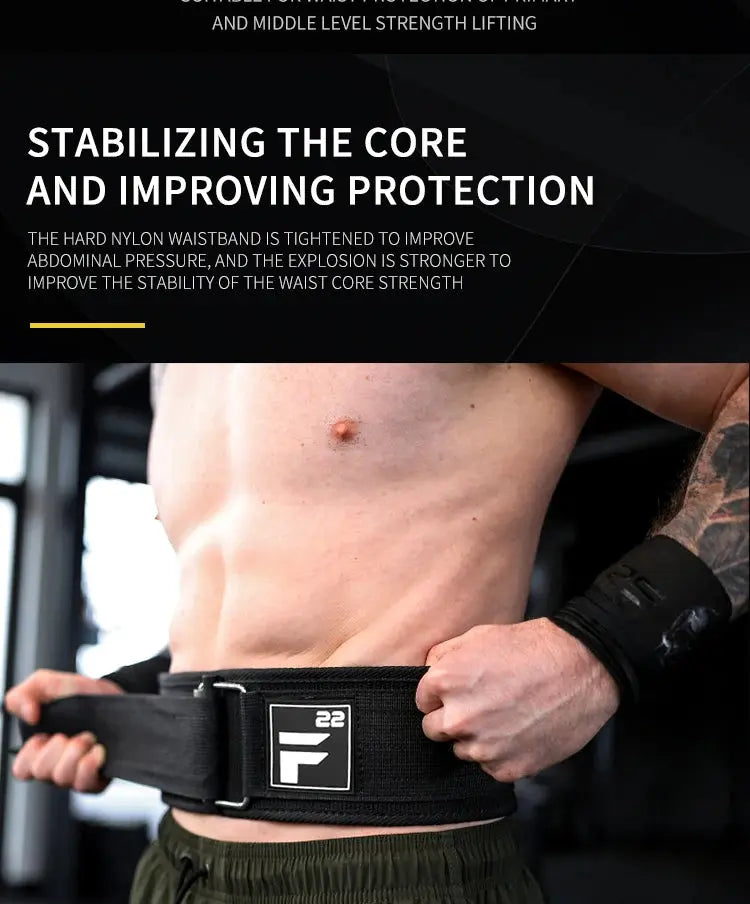 Quick Locking Weightlifting Belt Adjustable Nylon - Suncollections