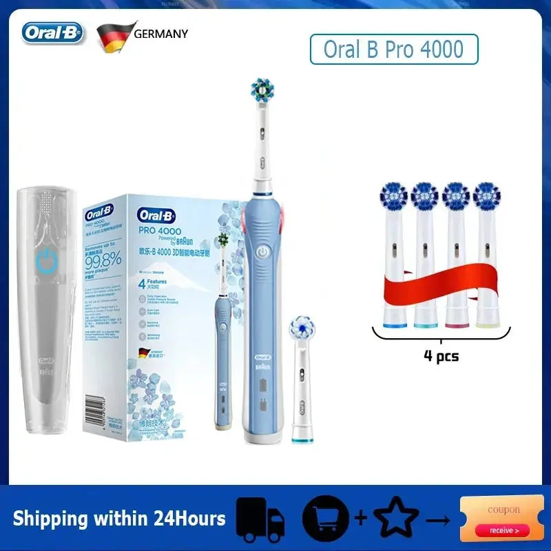 Oral B Electric Toothbrush Pro 4000 3D - Suncollections