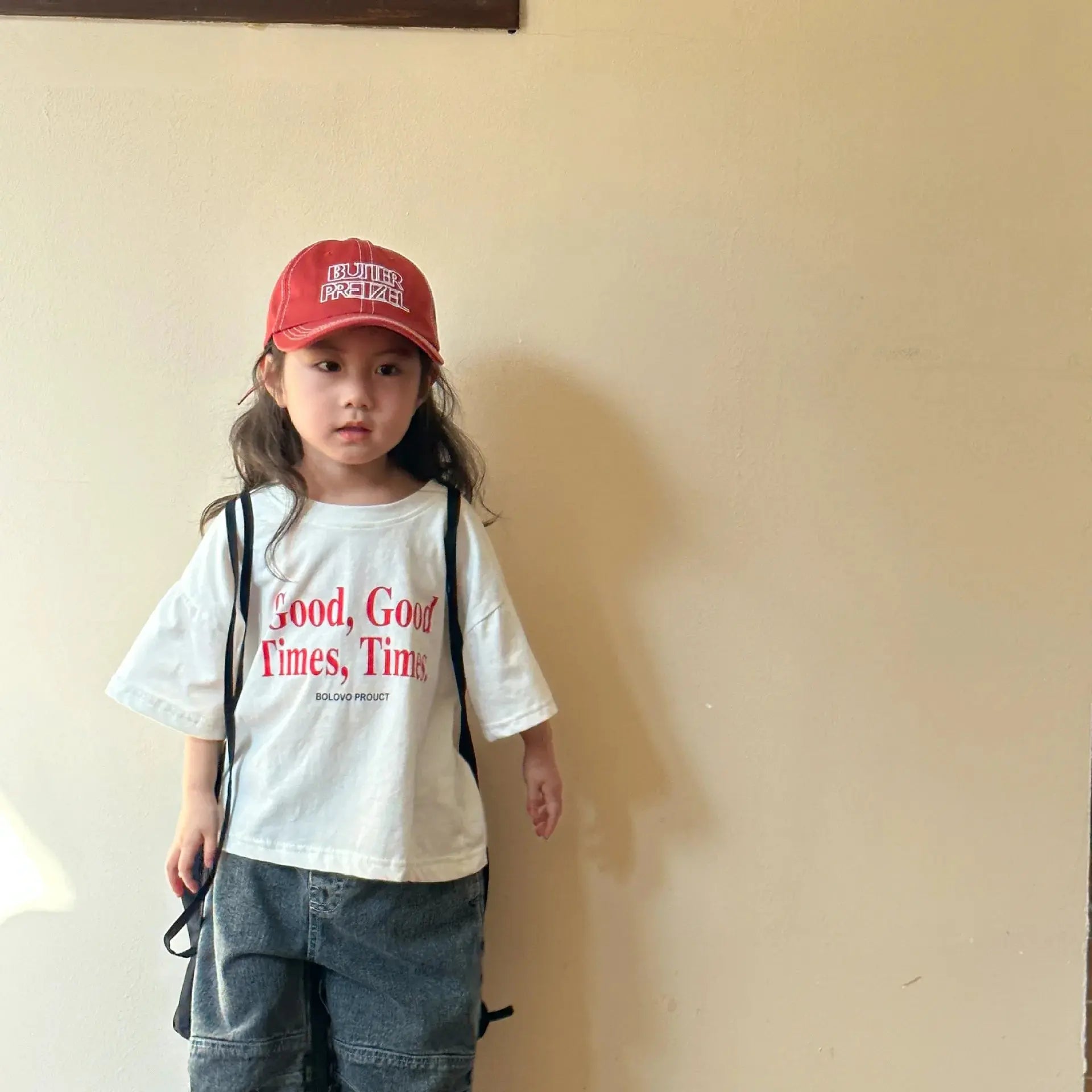 2024 Summer Fashion Loose Girl Children Letter Print T-shirt Boy Baby Cotton Short Sleeve Tees Kid Casual Tops Toddler Clothes - Suncollections