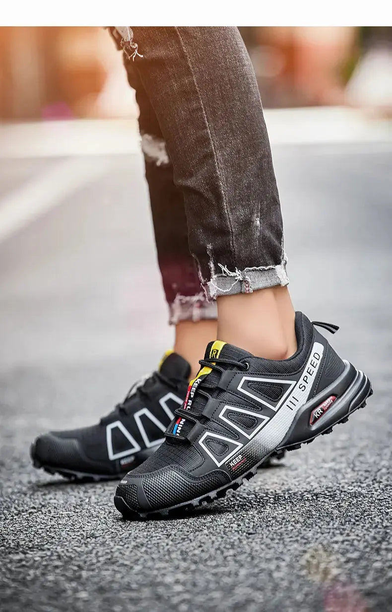 Men‘s Waterproof Hiking Shoes Outdoor Trainers Lace-up Climbing Shoes Women Trekking Sneakers Anti-slip Hunting Tactical Sneaker Suncollections