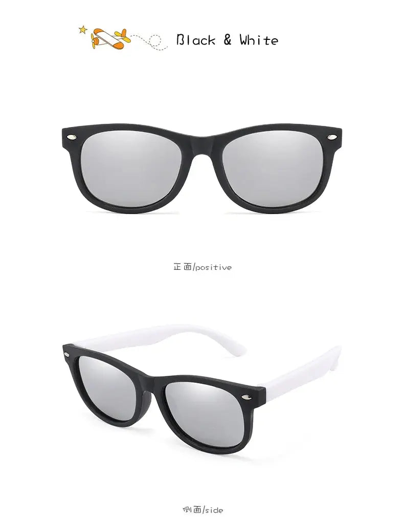 Kids Silicone Round Sunglasses Classic UV400 Eyewear for Boys Girls Computer Goggles Children Sunglasses UV Protection Eyewear - Suncollections