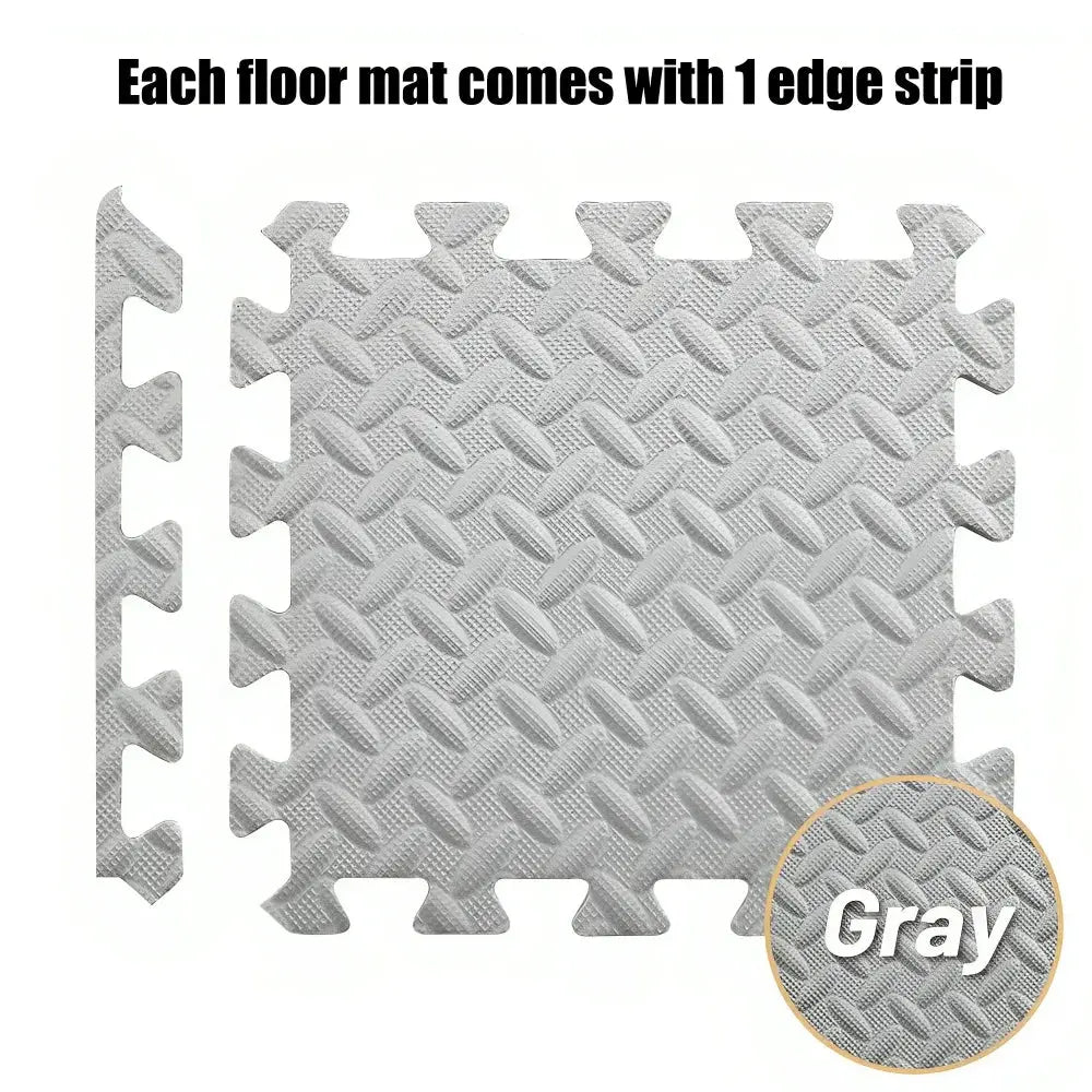 12 Pcs Puzzle Fitness Mat Sport Mats Eva Foam Interlocking Foam Gym Mats Gym Equipment Mat Home Protective Flooring Mats for Kid Suncollections