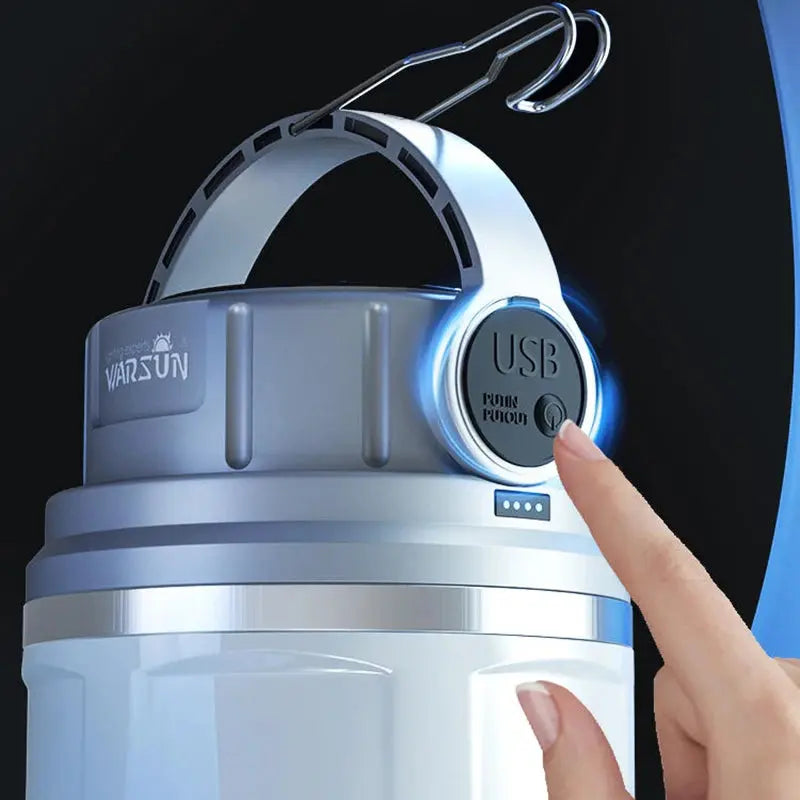 Warsun Outdoor 1100 Lumen Long Endurance Led Solar Powerful Rechargeable Camping Lamp Light with Outdoor Sports - Suncollections