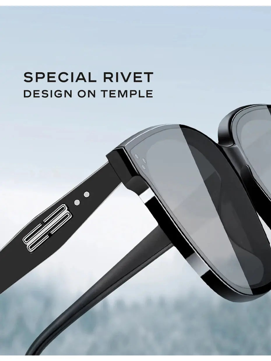 CAPONI HD Polarized Men Sunglasses Outdoor High Quality Acetate Driver Sun Glasses UV400 Protect Outdoor Square Shade CP23009 - Suncollections