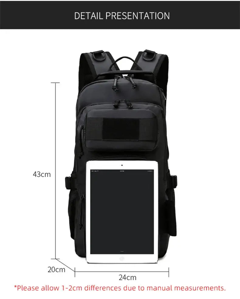 Fishing Lure Bag Men Waterproof Molle Fishing Rod Box Backpack Multi-functional Outdoor Travel Hiking Camping Shoulder Backpack - Suncollections