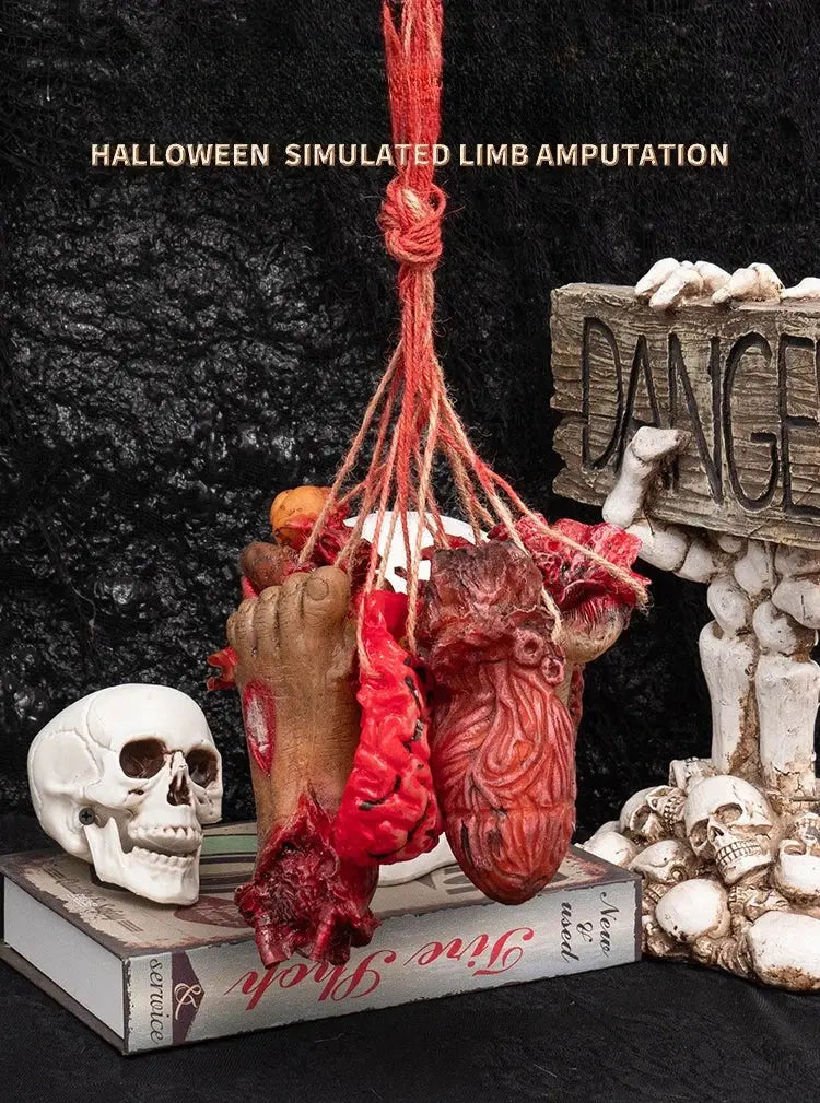 Hanging Pendant Scary Bloody Eyeball Finger Hanging Props Horror Halloween Ornament  Haunted House Halloween Party Scary Props Suncollections