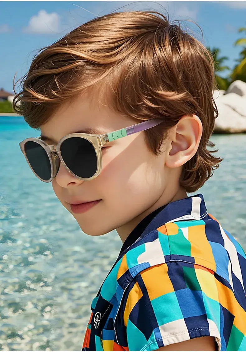 New Fashion Round Children Polarized Sunglasses Kids Sunglasses Boy Girl Stylish Baby Student Eyeglasses Party Eyewear UV400 - Suncollections