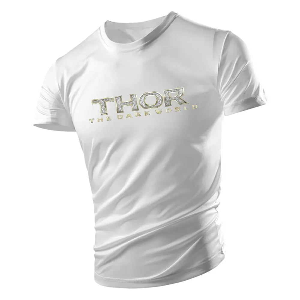 Summer Fashion Casual Sports 2d Printed Alphabet Adult Crewneck Short Sleeve Large Size Men'S T-Shirt Comfortable And Loose Suncollections