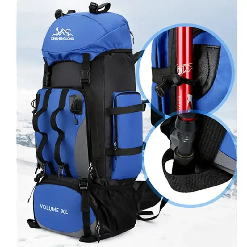 90L Waterproof Hiking Camping Backpack Trekking Bag Rucksack Large Capacity Travel Outdoor Sports Bags Camping Equipments - Suncollections