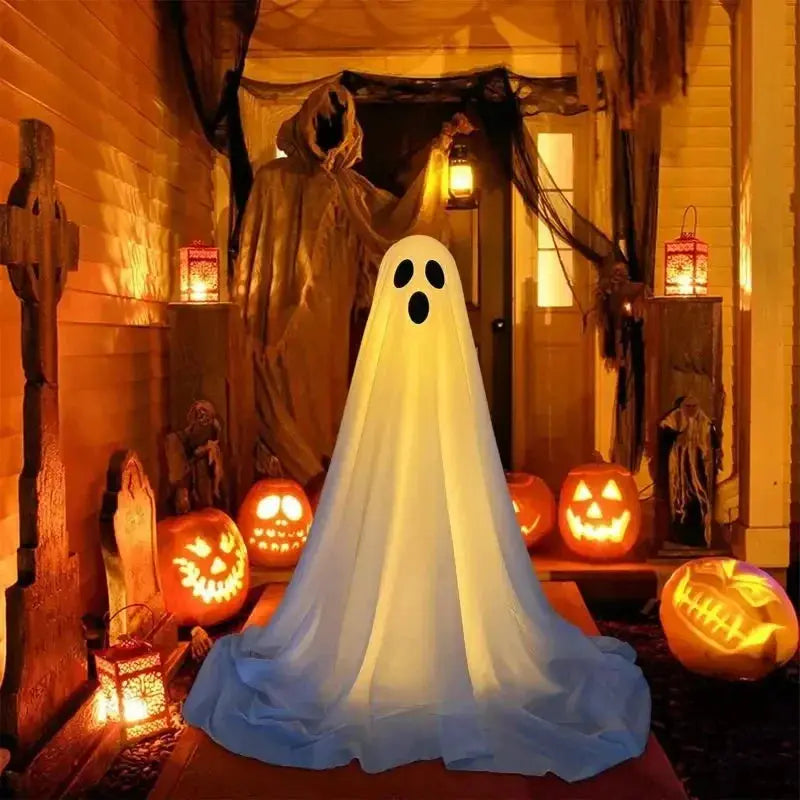 Ghost Spooky Halloween Decor Battery Light Home Ghost Front Porch Yard Courtyard Standing Halloween Horror Decoration Suncollections