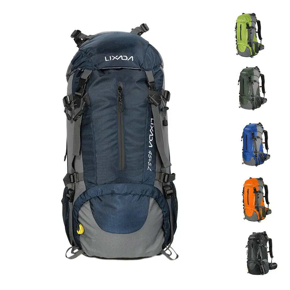 50L Waterproof Outdoor Sport Hiking Camping Travel Backpack Pack Mountaineering Climbing Trekking Bag Knapsack with Rain Cover - Suncollections