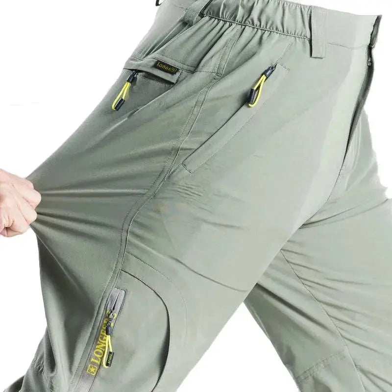 Men Spring Stretch Waterproof Casual Pants Summer Breathable Quick Dry Outdoor Male Hiking Camping Tactical Cargo Long Trousers Suncollections