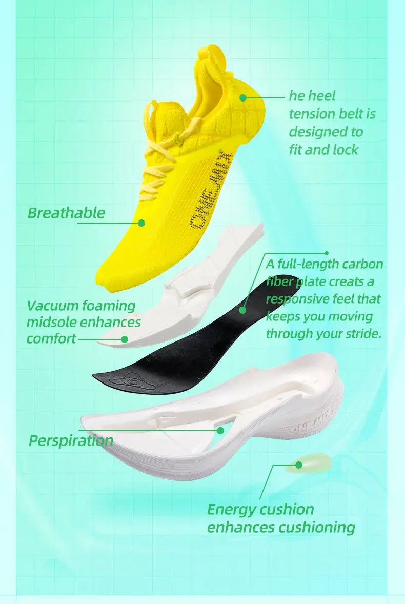 ONEMIX Carbon Plate Marathon Running Racing Shoes Professional Stable Support Shock-relief Ultra-light Rebound Sport Sneakers Suncollections