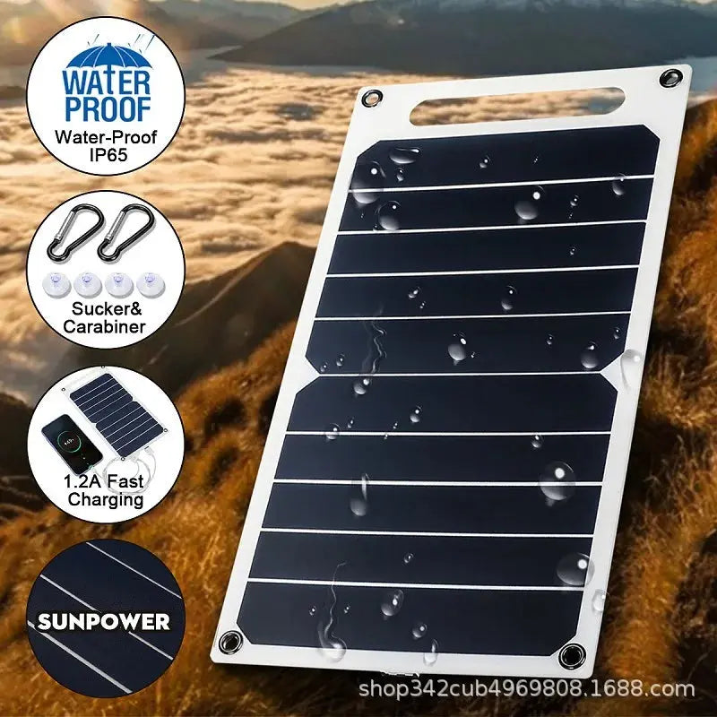 40W portable solar panel with USB interface design and 5V output solar power bank suitable for various outdoor activities - Suncollections