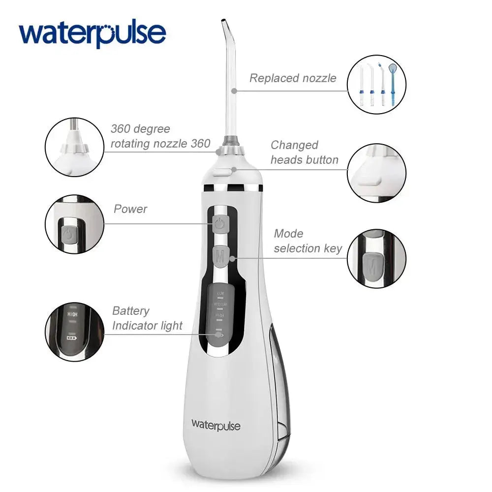 Waterpulse V500 Portable Oral Irrigator Dental Water Jet Flosser - Suncollections