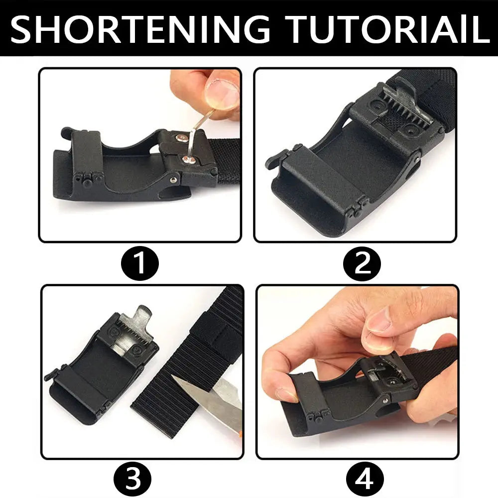 TUSHI Mens Belt Automatic Metal Buckle IPSC Gun Belt Tactical Canvas Webbing Military Belt Outdoor Work Business Belt Nylon Belt - Suncollections