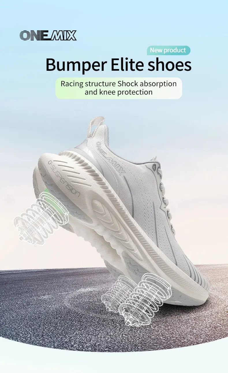 ONEMIX Running Shoes for Men Outdoor Fitness Sport Shoes Anti-skid Cushioning Ultra-Light Support Comfort Man Trainers Sneakers Suncollections