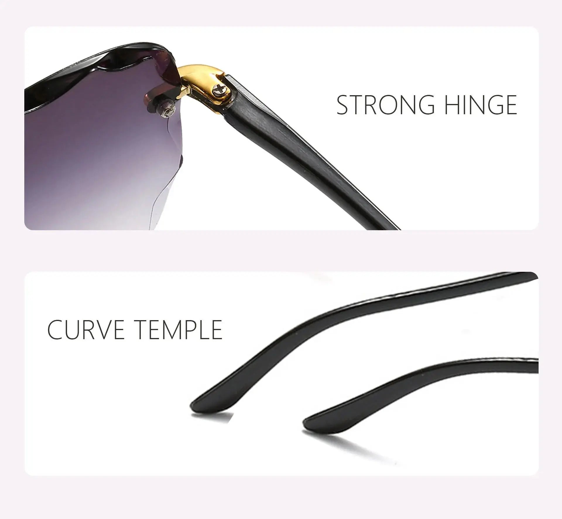 Square Frameless Classic Gradient Women Sunglasses - Suncollections