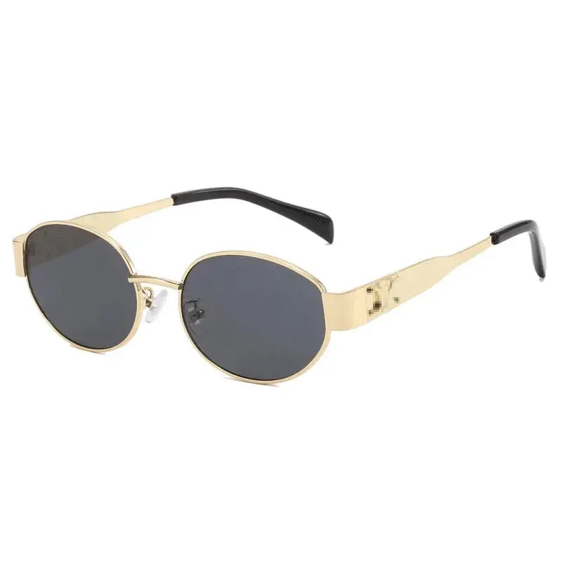 2024 Steampunk Sunglasses Retro Women's Oval Sunglasses Fashion Women's Classic Retro Small Metal Brand Glasses UV400 - Suncollections