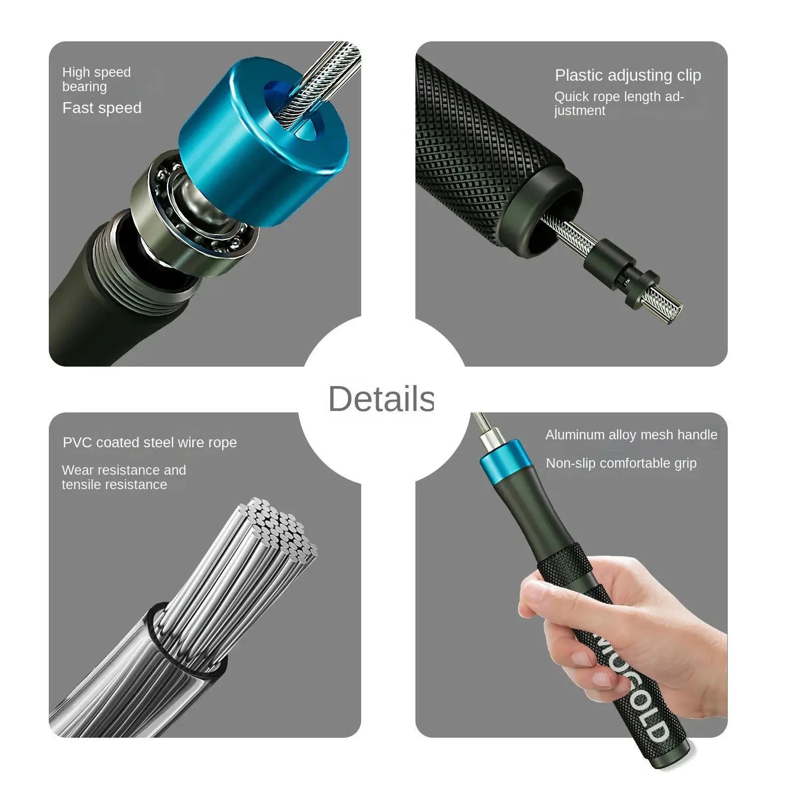 Adjustable Jump Rope For Speed Skipping Exercise Weight-Loss - Suncollections