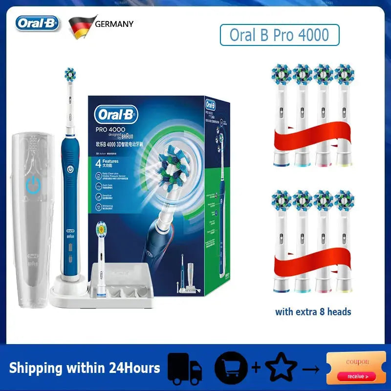 Oral B Electric Toothbrush Pro 4000 3D - Suncollections