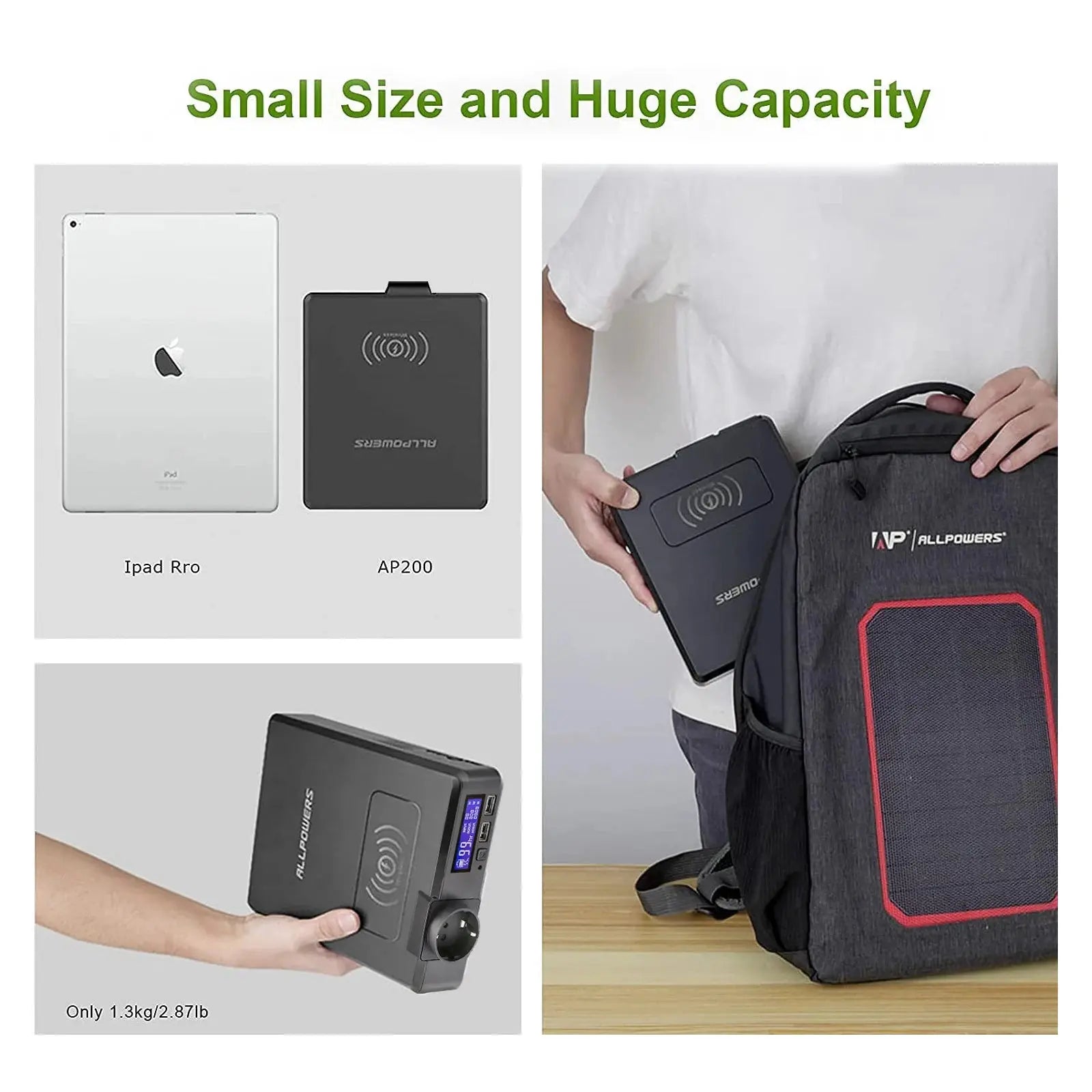 ALLPOWERS 100W Foldable Solar Panel ,Portable Solar Battery Charger Mit Solar Generator 200W Powerstation For Camping , Travel - Suncollections