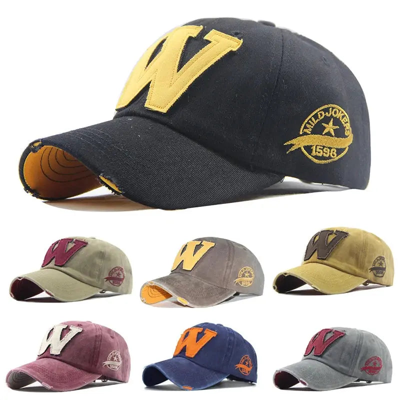 W Letter Baseball Cap - Suncollections