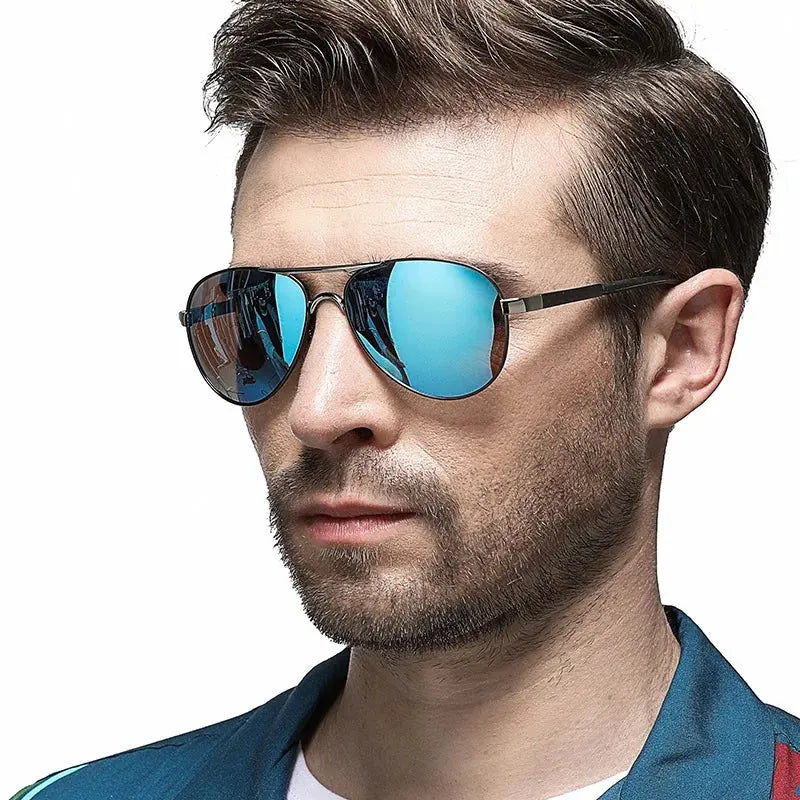 AOWEAR Men's Aviation Sunglasses Men Polarized Mirror Sunglass for Man HD Driving Pilot Sun Glasses lunettes de soleil homme - Suncollections