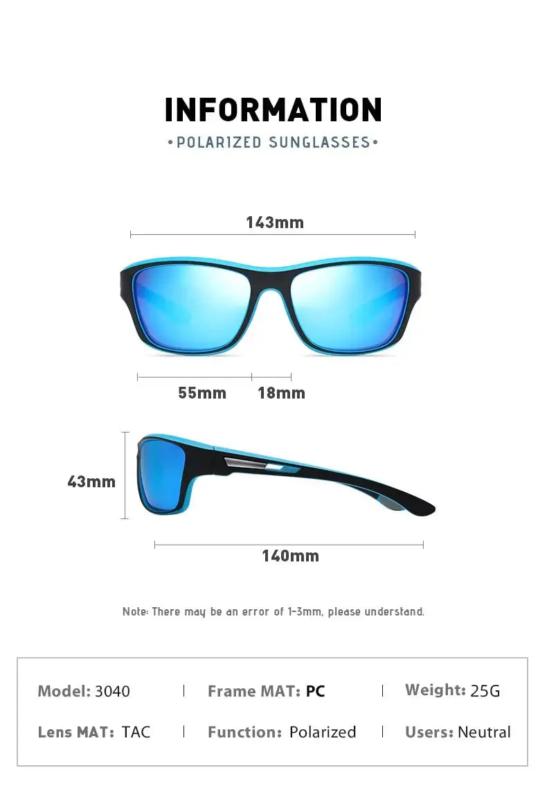 Polarized Fishing Sunglasses Men Driving Shades Male Sun Glasses Hiking Fishing Classic Sun Glasses And Anti Slip Rope - Suncollections