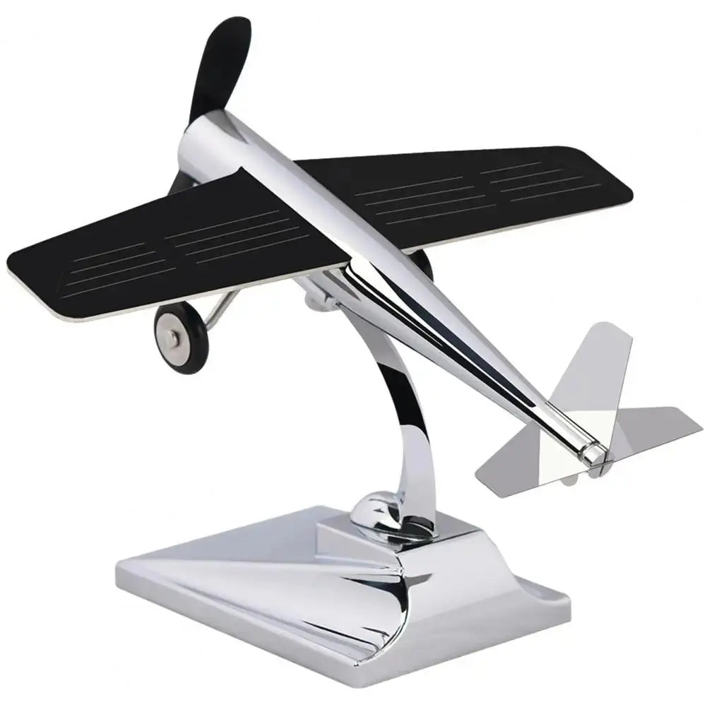 Aircraft Model with Propeller Solar Powered Sunlight Resistant Miniature Plane Model Car Ornament for Vehicle - Suncollections