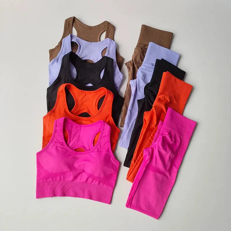 2PCS Sports Bra Women's Set Professional Fitness Tank Top Bra - Suncollections