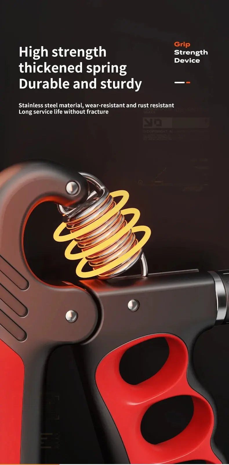 5-100kg Grip Strength Gym Wrist Expander Hand Strengthener Adjustable Muscle Recovery Fitness Hand Strength Exercise - Suncollections