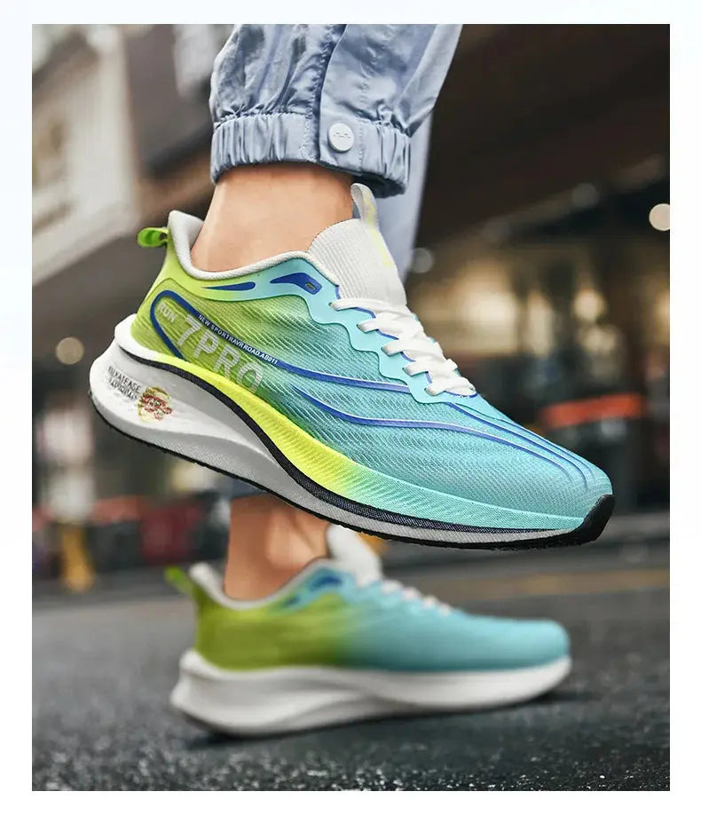 NEW Marathon Carbon plate Men Sports Running Shoes Breathable Lightweight Women's Comfortable Athletic Nonskid Sneakers Suncollections