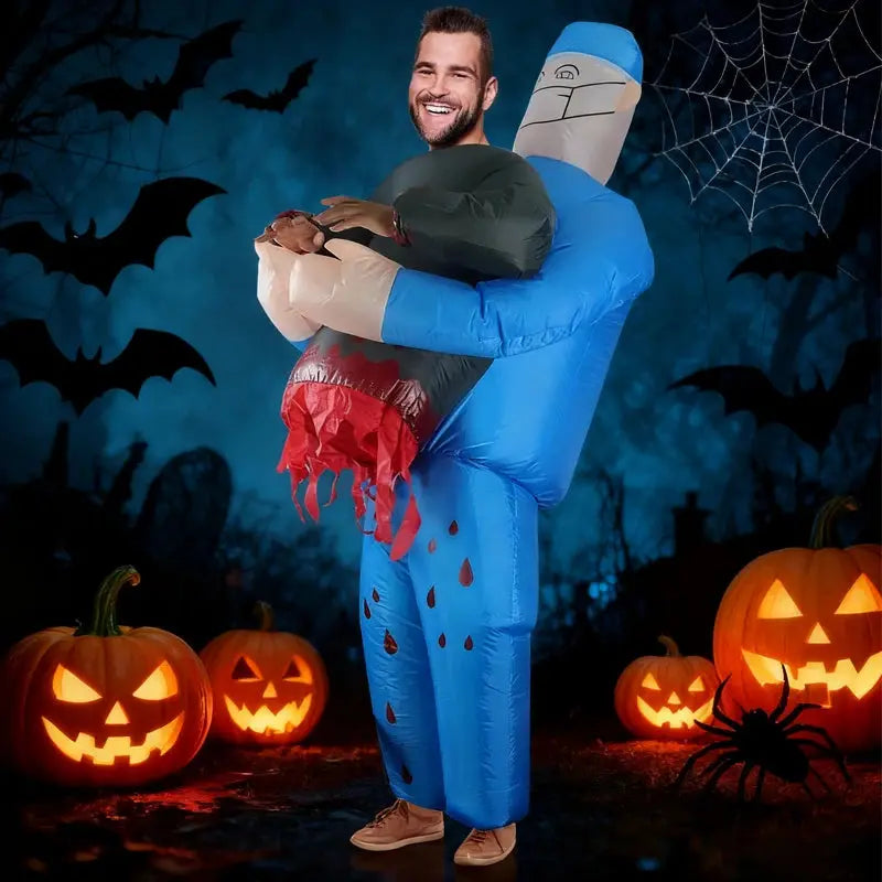 Terrifying Doctor Inflatable Suit Bloody Terrifying Amputation Doctor Inflatable Suit Halloween Carnival Party Funny Costume Suncollections
