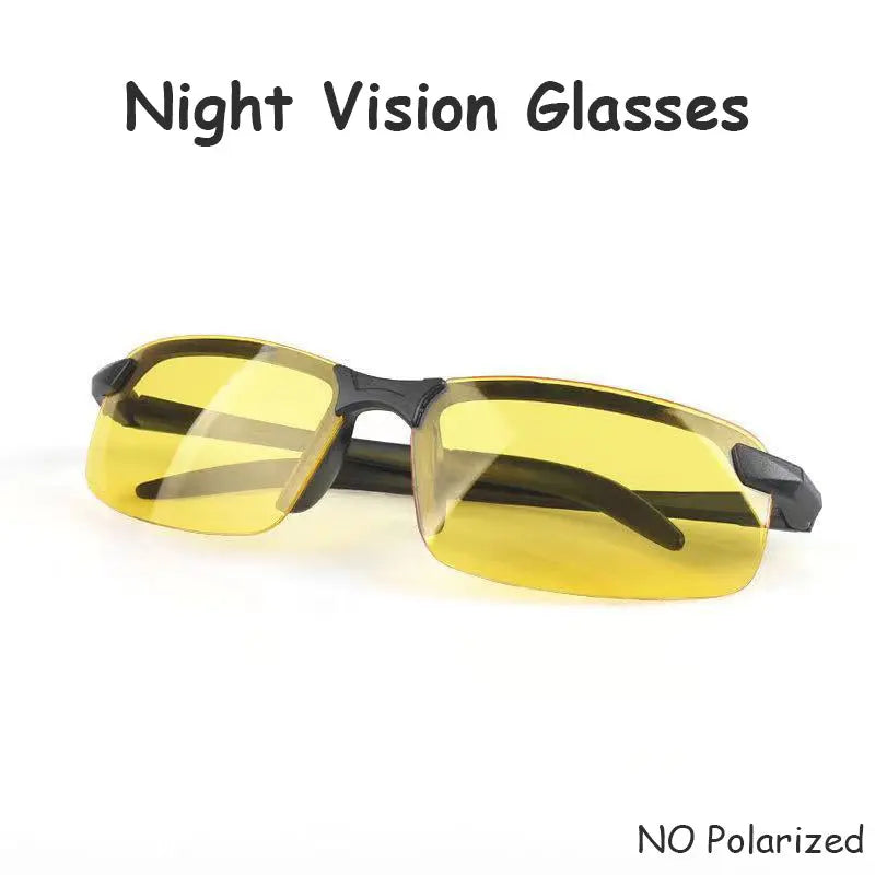 Night Vision Glasses Men Anti-Glare Driving Half Frame Sunglasses for Driver Outdoor Sport Goggles Women Day and Night Eyewear - Suncollections